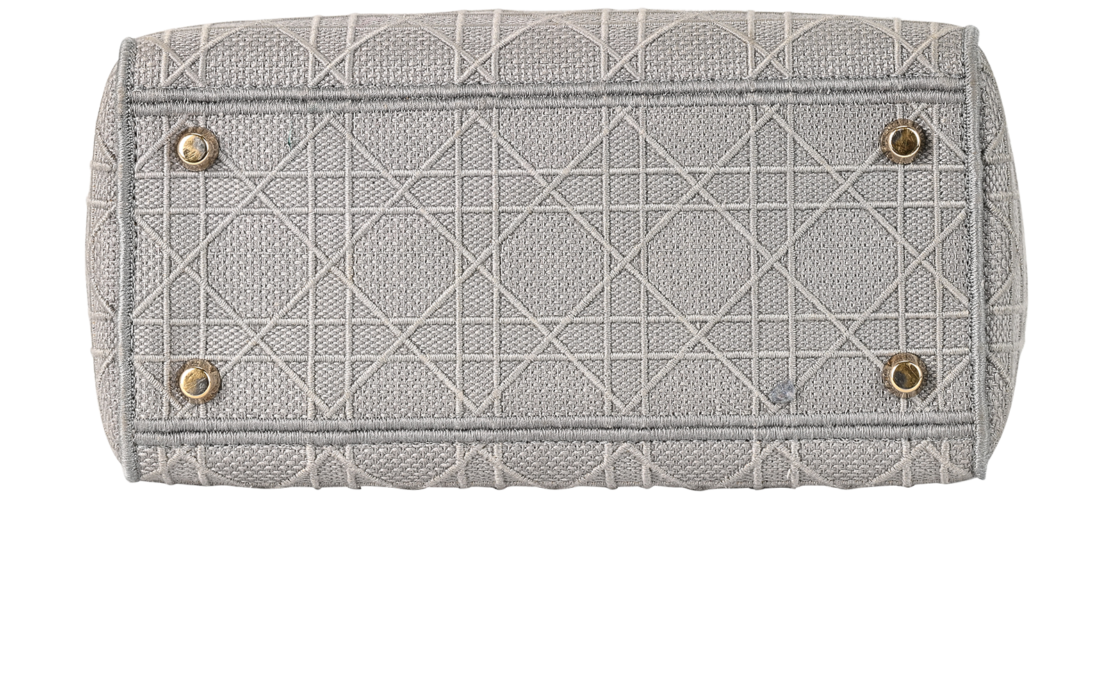 Medium D-Lite Lady Dior, &pound;2,100, Handbags, Grey, Canvas, Top view